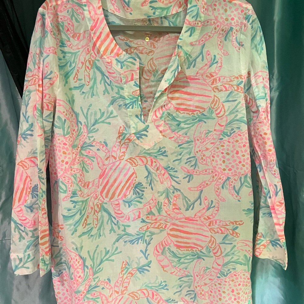 Colorful Crab Print Tunic